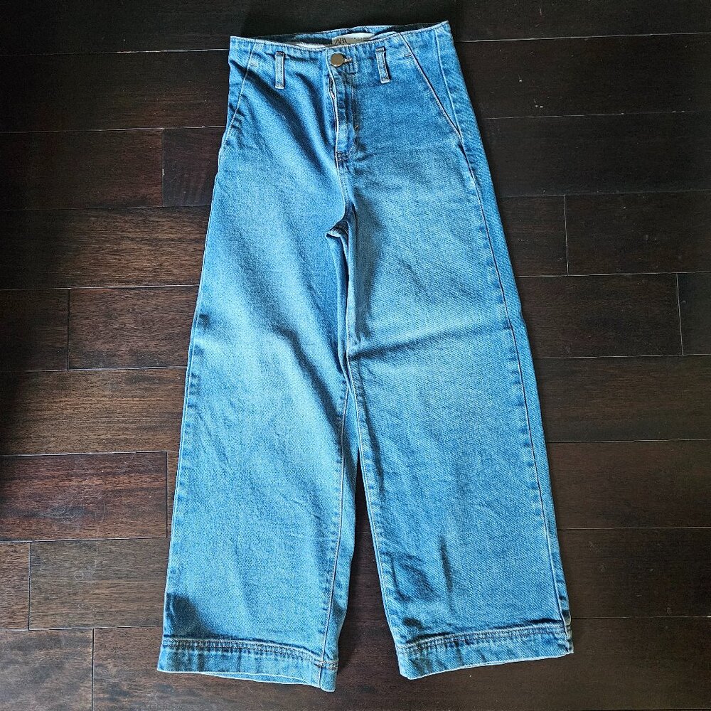 ZARA Wide-Leg Denim Jean – Size 2